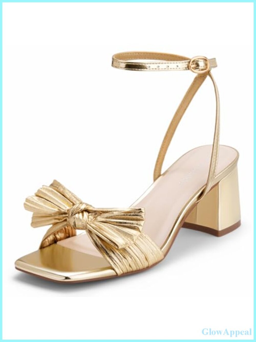 Women's Faux Leather Block Heel Ankle Strap Open Toe Sandals